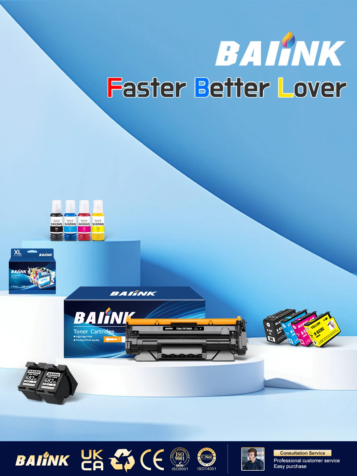 BAIINK LC3219XL cartouche d'encre Compatible pour Brother LC3219XL LC3217 LC3219 MFC-J5330DW J5335DW J5730DW J6530DW J6930DW J6935