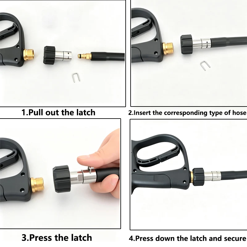 Hochdruckreiniger-Adapter M22-14mm Anschluss für Kärcher/Lavor/Bosch Schlauch (Geeignet für Wasserpistolenanschluss an Schlauch) – Detail 2