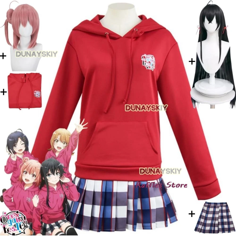 Anime Yukinoshita Yukino Yuigahama Yui Hikigaya Komachi Isshiki Iroha My Teen Romantic Comedy SNAFU Cosplay Costume Wig Suit