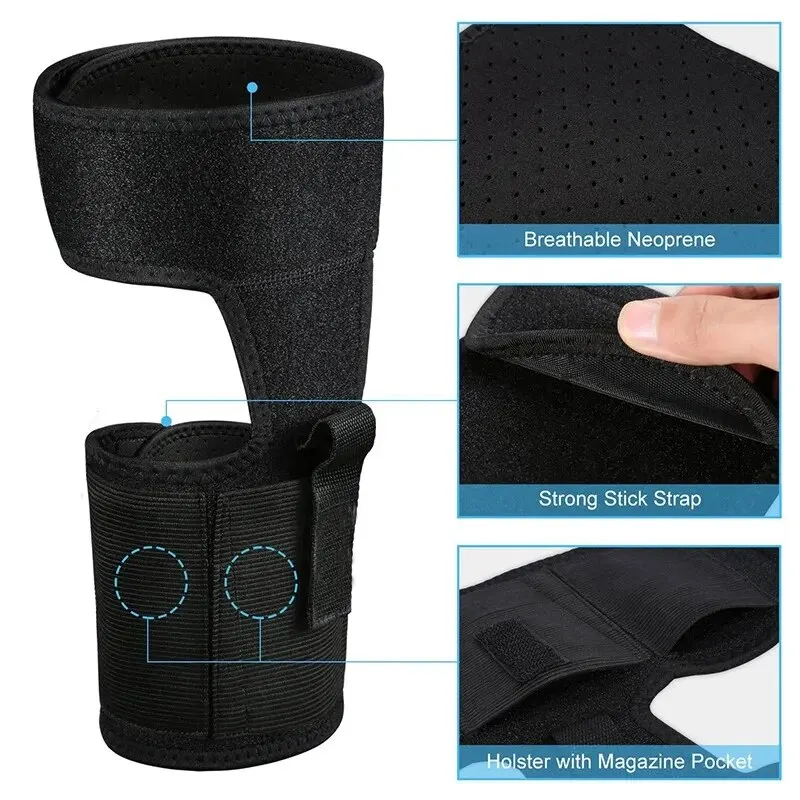 Tactical Ankle Holster Drop Leg Gun Holder for Right Left Hand Concealed Elastic Pistol Bag Hunting Accssories Pouch