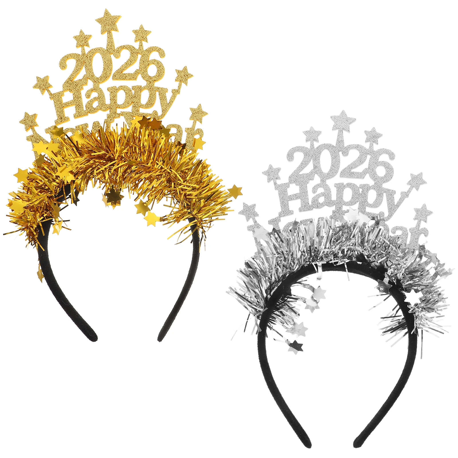 

4Pcs New Year Eve Headbands Women Festive Headdress Sparkling Party Accessories Comfortable Fit Multioccasion Use