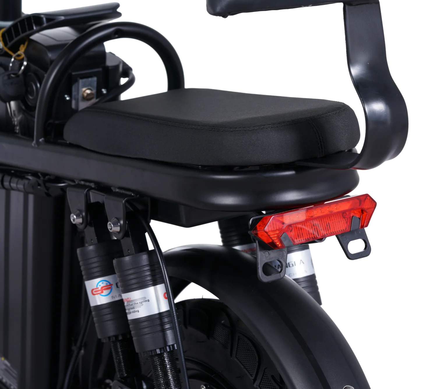 دراجة كهربائية GleeRide A9 بمقعدين، دراجة كهربائية صغيرة قابلة للطي بقدرة 500 وات 14 بوصة، بطارية قابلة للإزالة 48 فولت 15 أمبير في الساعة، طويلة المدى 50 ميلًا 20 ميجا في الساعة