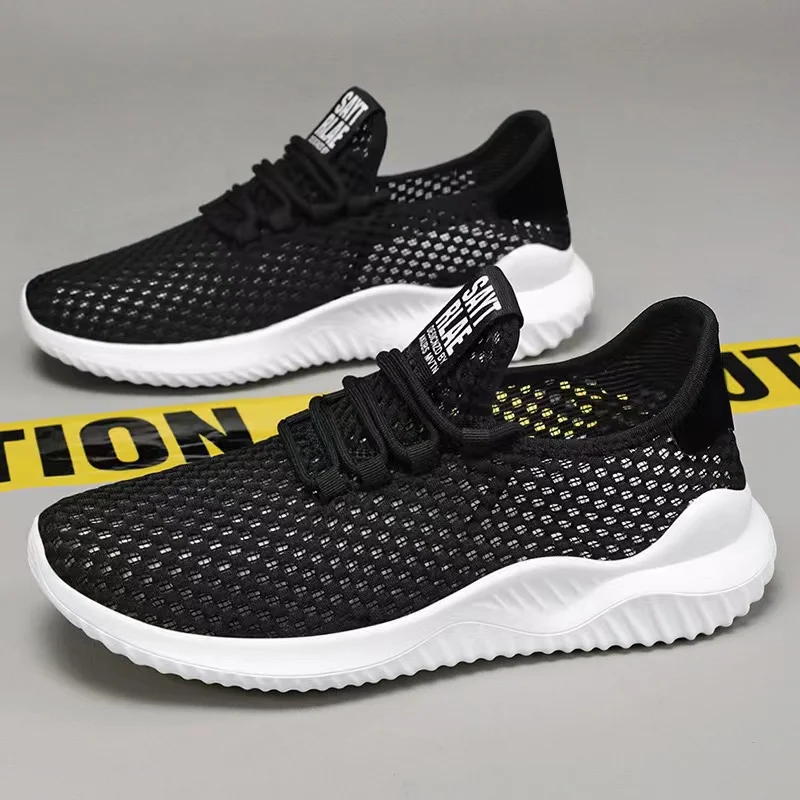 Men Tennis Shoes 2024 Breathable Top Mesh Male Sport Shoes Slip-on Boys Fashion Footwear Sneakers Outdoor Flats Tenis Hombre