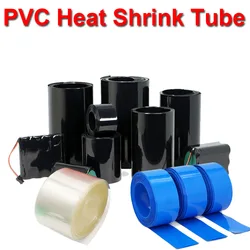 PVC 열 수축 튜브 팩 18650 립 배터리, 절연 필름 랩 리튬 케이스 케이블 슬리브, 너비 25mm ~ 200mm, 직경 16 - 127mm