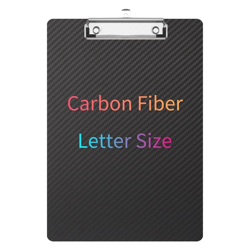 True Carbon Fiber Clipboard 12.4 X 8.6 X 0.04 Inch Ultra Light&Thin For 8.5 X 11 Inch Standard Letter Size A4 Easy To Use Black