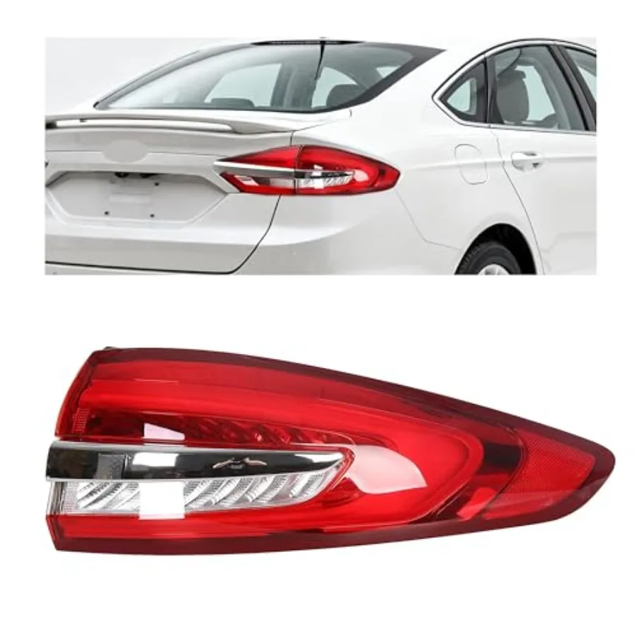 

Tail Light Compatible with 20172019 Fusion Outer Taillight Rear Brake Lamp Red Lens Passenger Right Side RH Replacement for FO