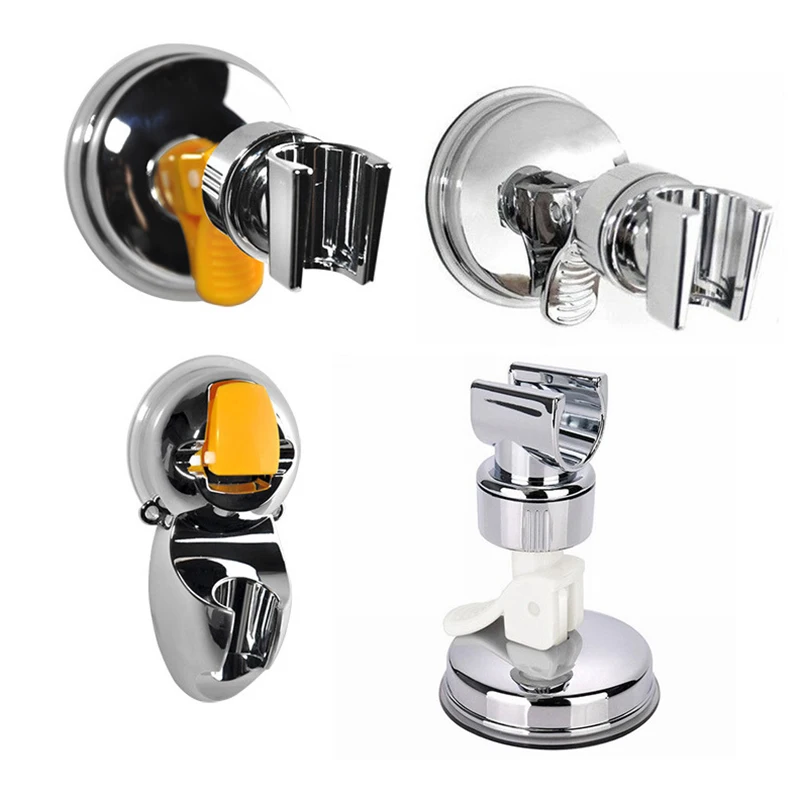 1PC Adjustable Electroplate Shower Rack Suction Cup Type Lotus Canopy Bracket Handheld Shower Head Bathroom Nozzle Fixed Base