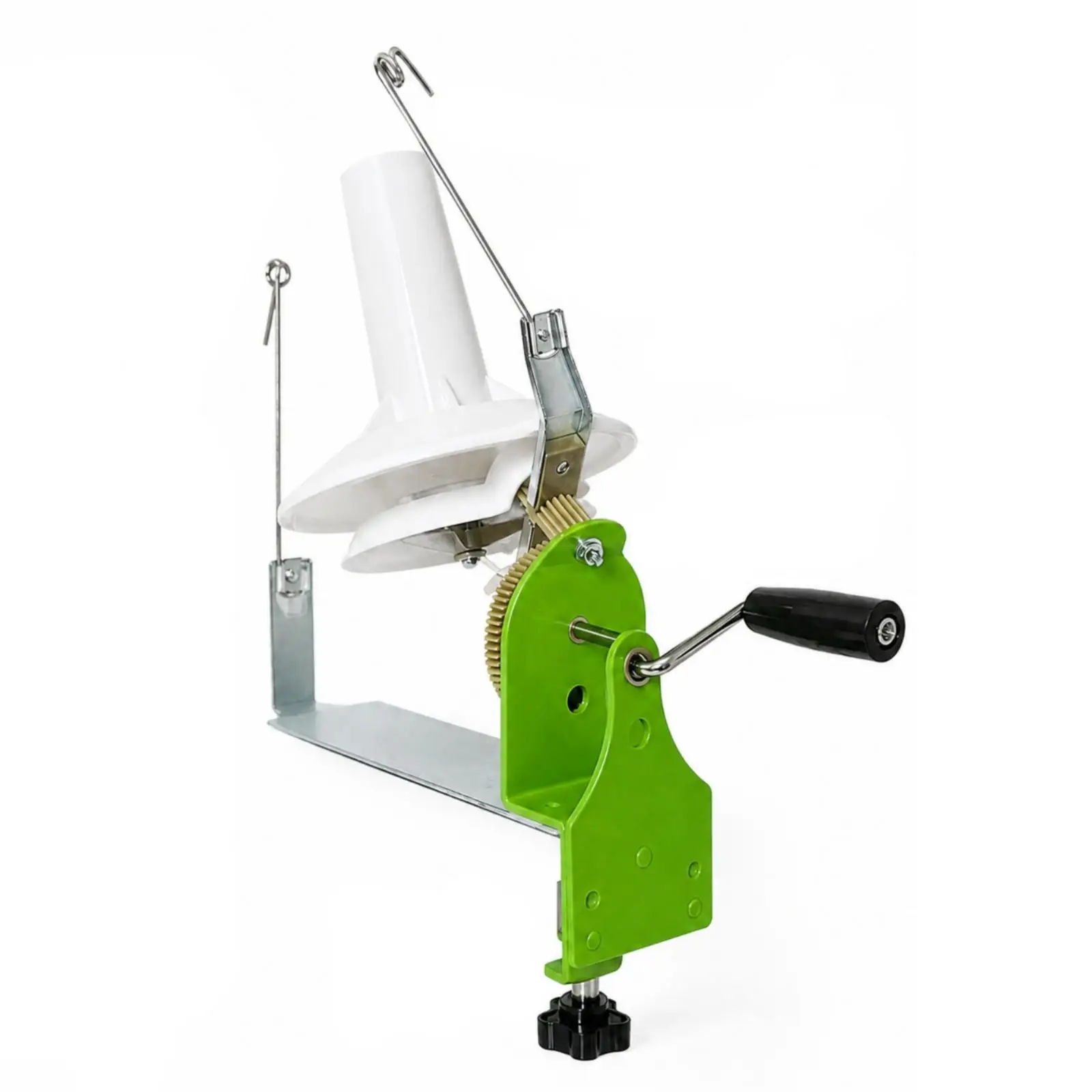 Compact Yarn Winder Machine for Knitting Wool Balls Hand Operated Metal Frame with Clamp for DIY Fiber Craft