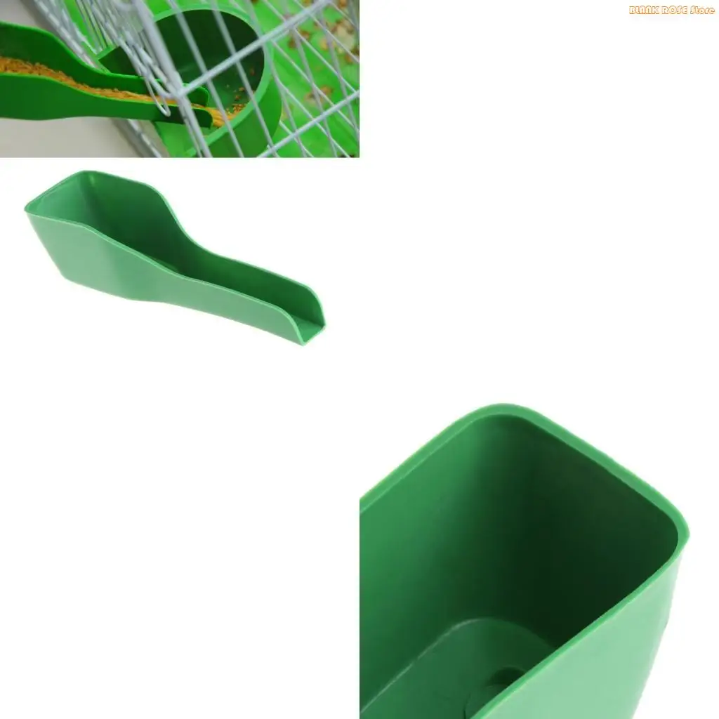 K1AE Bird Feeding Spoons Plastic Chicken Feed Spoons 4.9Inch Little Birds Drinker