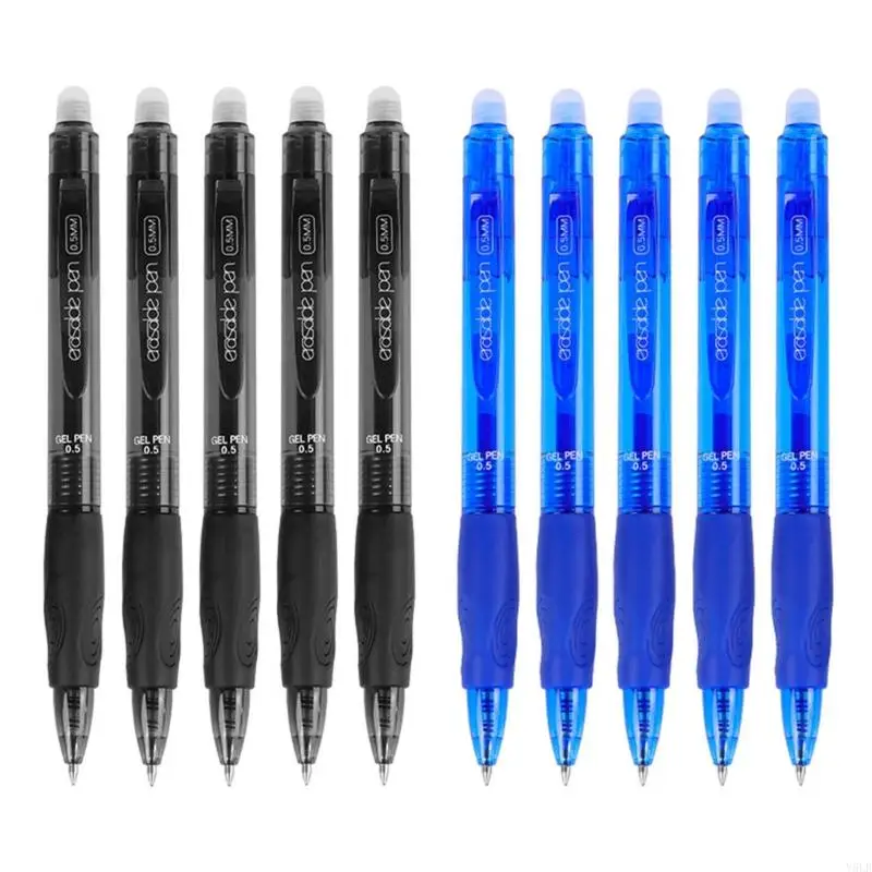

Y5LB 5Pcs Erasable Retractable Gel Pen 0.5MM Tip for Daily Journaling Note Taking