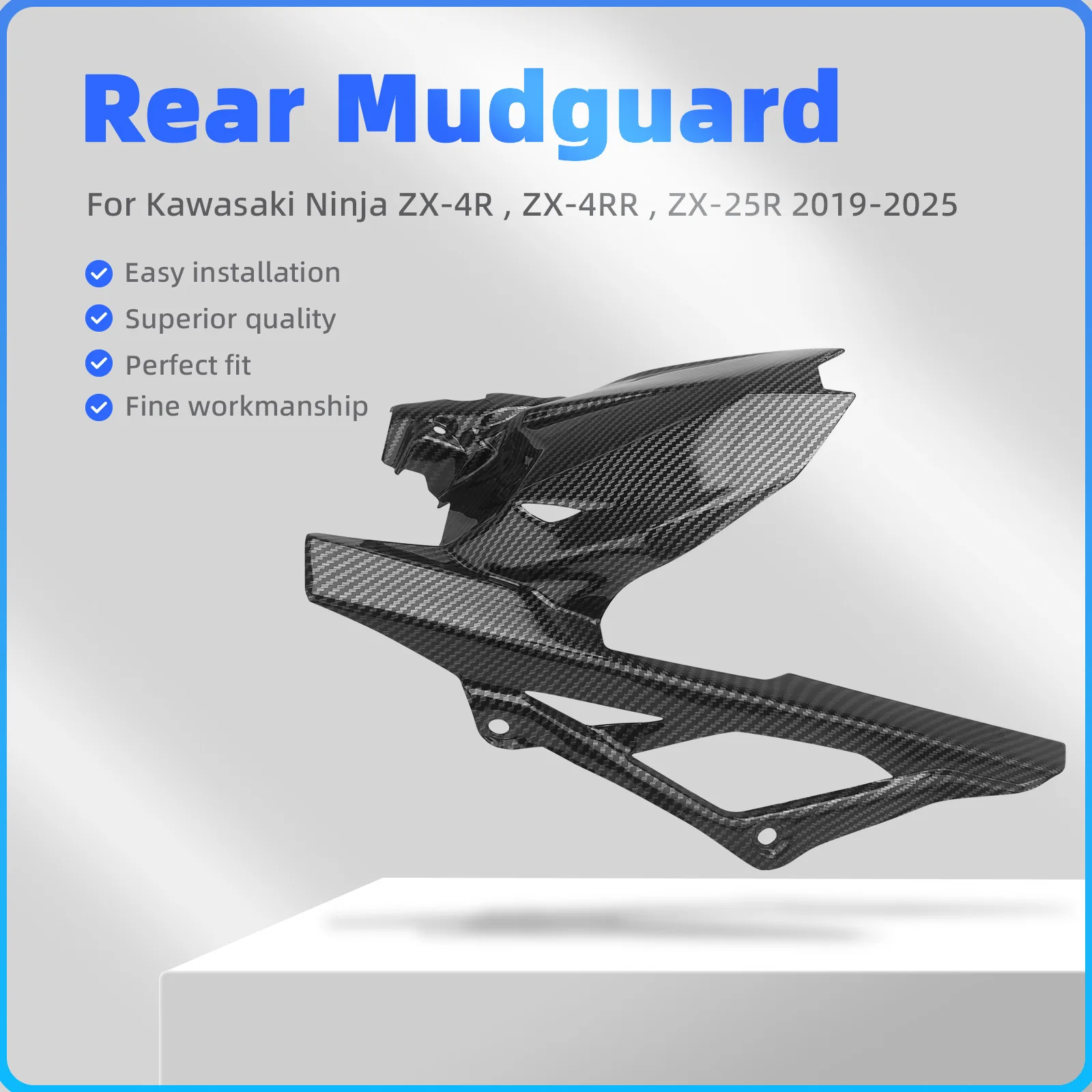 

For Kawasaki Ninja ZX-4R ZX-4RR Rear Mudguard ZX4R ZX4RR 2019-2025 ZX-25R 4RR Motorcycle Wheel Cover Fender Splash Guard