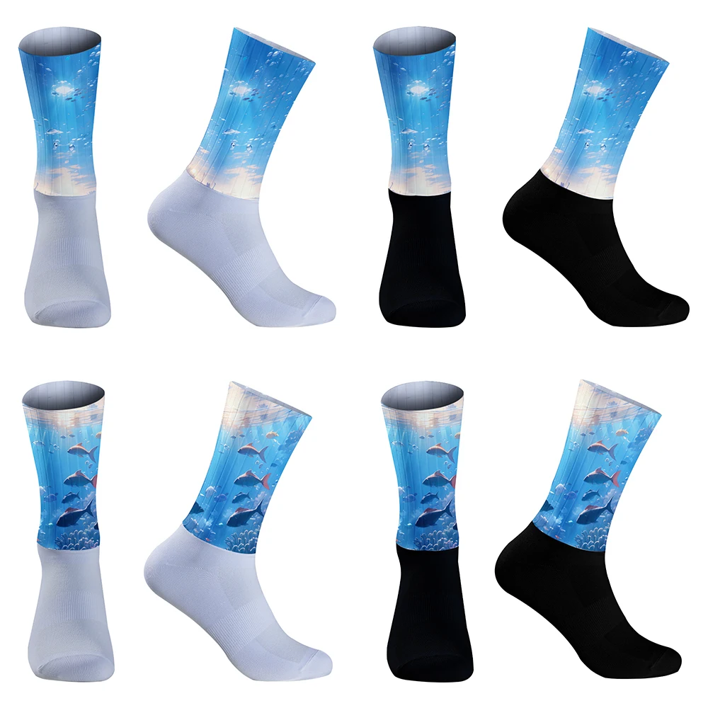 

Breathable Silicone Anti-skid Tube Socks Cycling Team Competition Socks For Men And Women new socks 2024 New Summer Socks ﻿