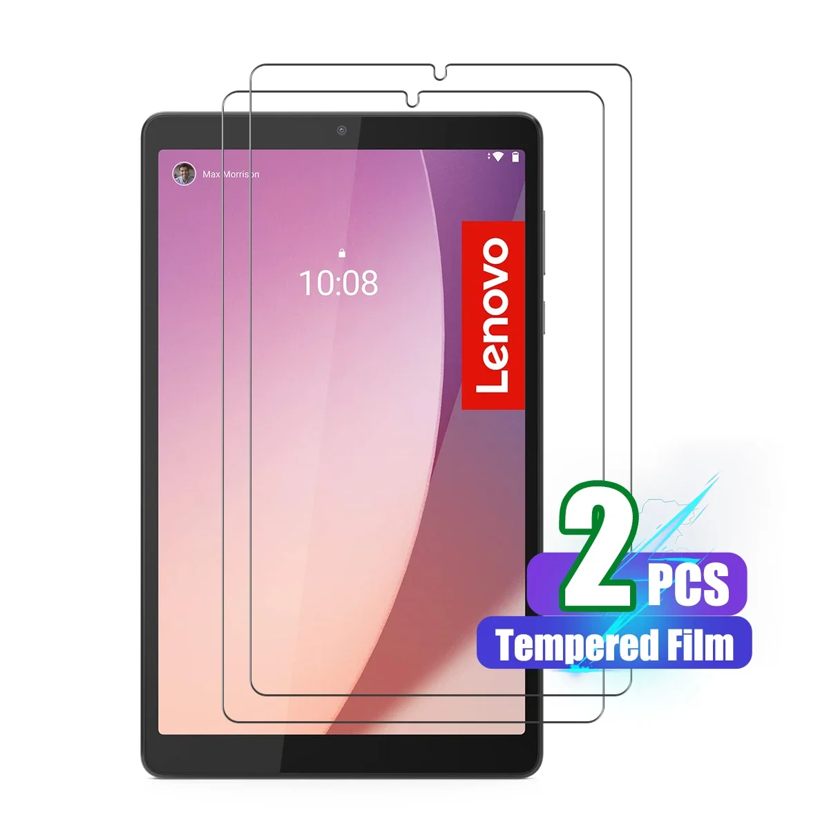 Lenovo M8用強化ガラス,8.0インチ,スクリーンプロテクターフィルム,傷防止,超硬度,強化ガラス2023