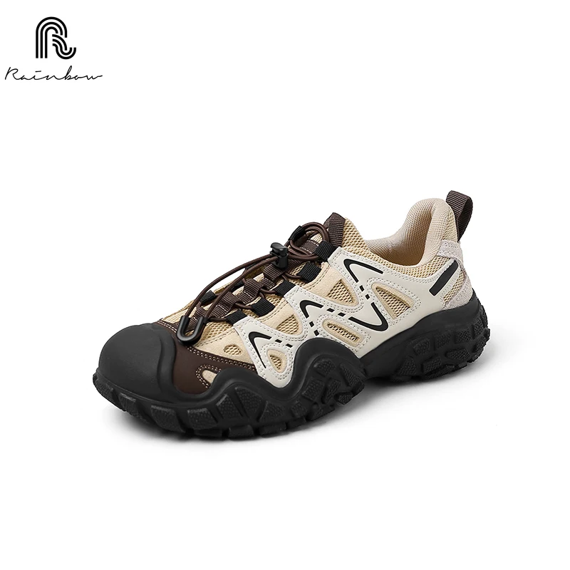 RAINBOW 35-40 Women Ugly Cute Shoes Outdoor Hiking new Breathable Trekking Casual Sport fashion vogue seasons