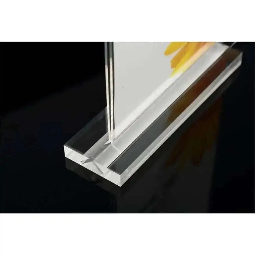 T-shape Clear Acrylic Display Card Holder A4/a5 Restaurant Advertising Poster Price List Of Drinks Menu Sign Frame Rack