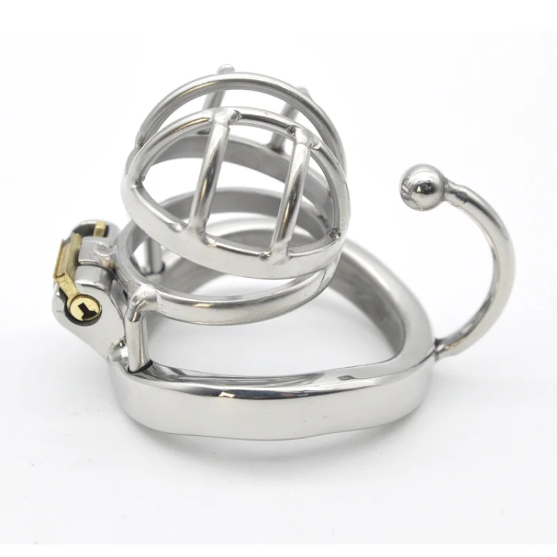 

Chaste Bird Stainless Steel Male Chastity Small Cage with Base Arc Ring Devices Cock ring Penis ring Adult sex toys C273