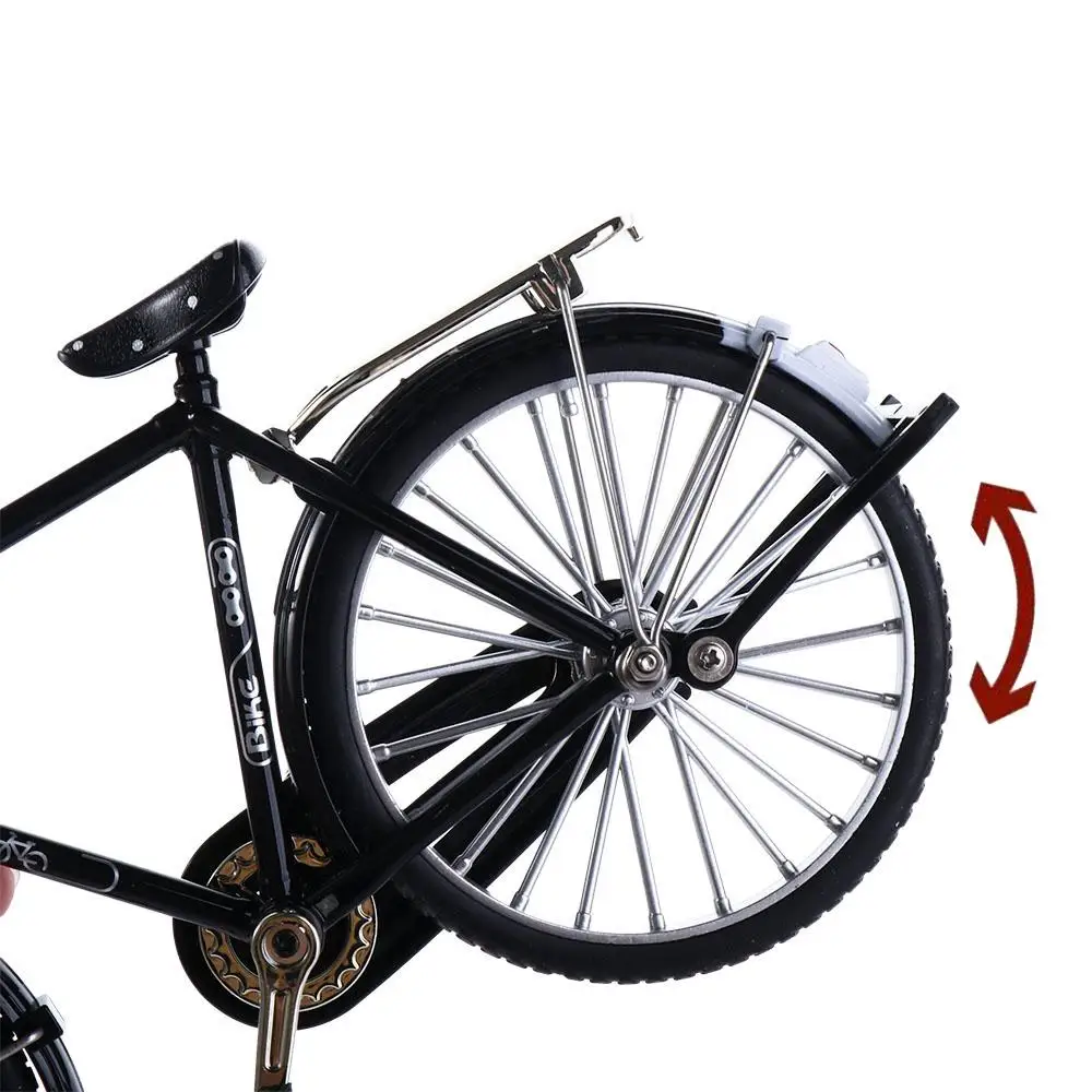 โมเดลจักรยานเสือภูเขาแบบย้อนยุค ของตกแต่งรูปปั้นนักปั่นจักรยาน จักรยานจำลอง จักรยานวินเทจ