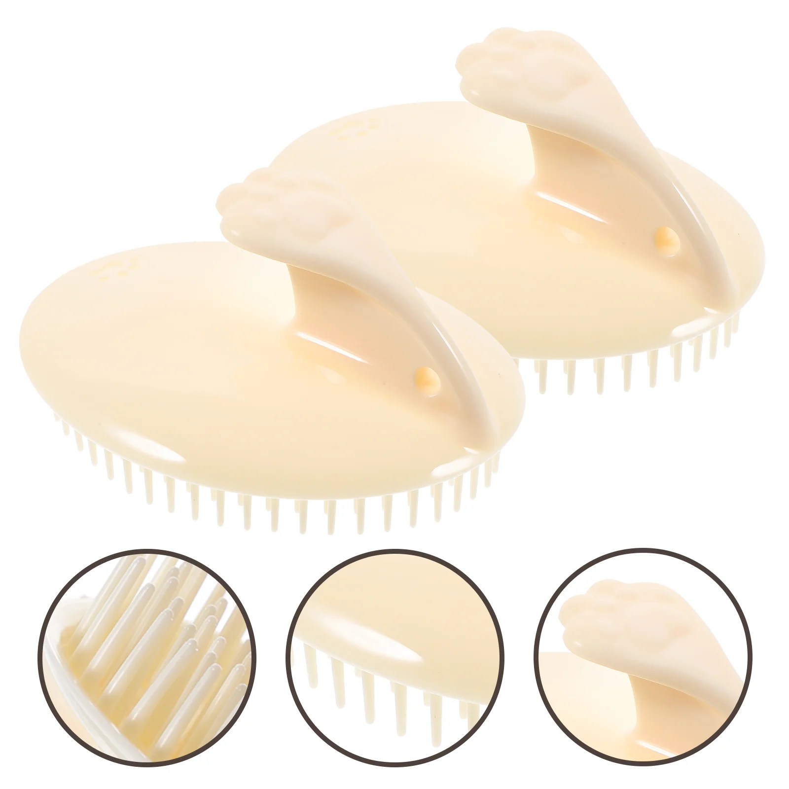 2 Pcs Shampoo Comb Silicone Scalp Massager Shower Stuff for Teen Girls Hair Scrubber Brush