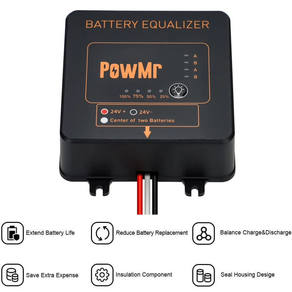 24V ReCharger Controller 24V Battery Equalizer Battery Balancer ReCharger Controller For LeadAcid Batteries Bank System