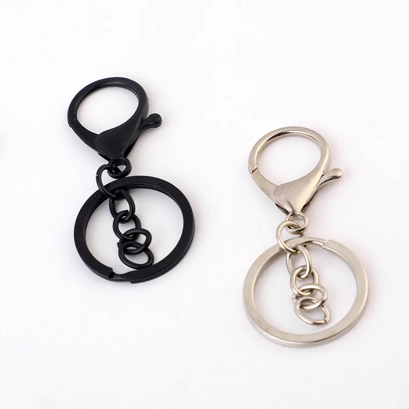 10pcs/lot Key Chain Lobster Ring Popular Classic  Lobster Clasp Key Hook Chain Jewelry Making Findings for Keychain