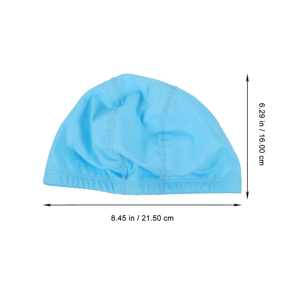 

2Pcs Swim Cap Waterproof PU Cloth Unisex Non Slip Large Swimming Hat for Adults Men Women Durable Reusable Bath Hat