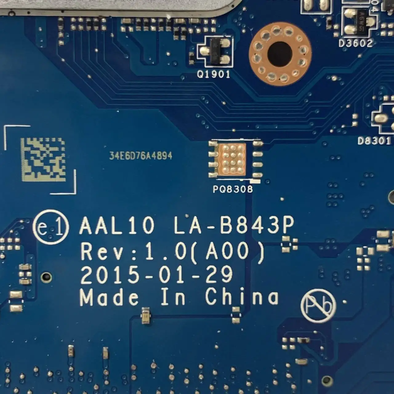 

CN-0VMD45 0VMD45 VMD45 For Dell 5458 5558 5758 Mainboard Laptop Motherboard AAL10 LA-B843P With SR210 3805U CPU 100%Working Well