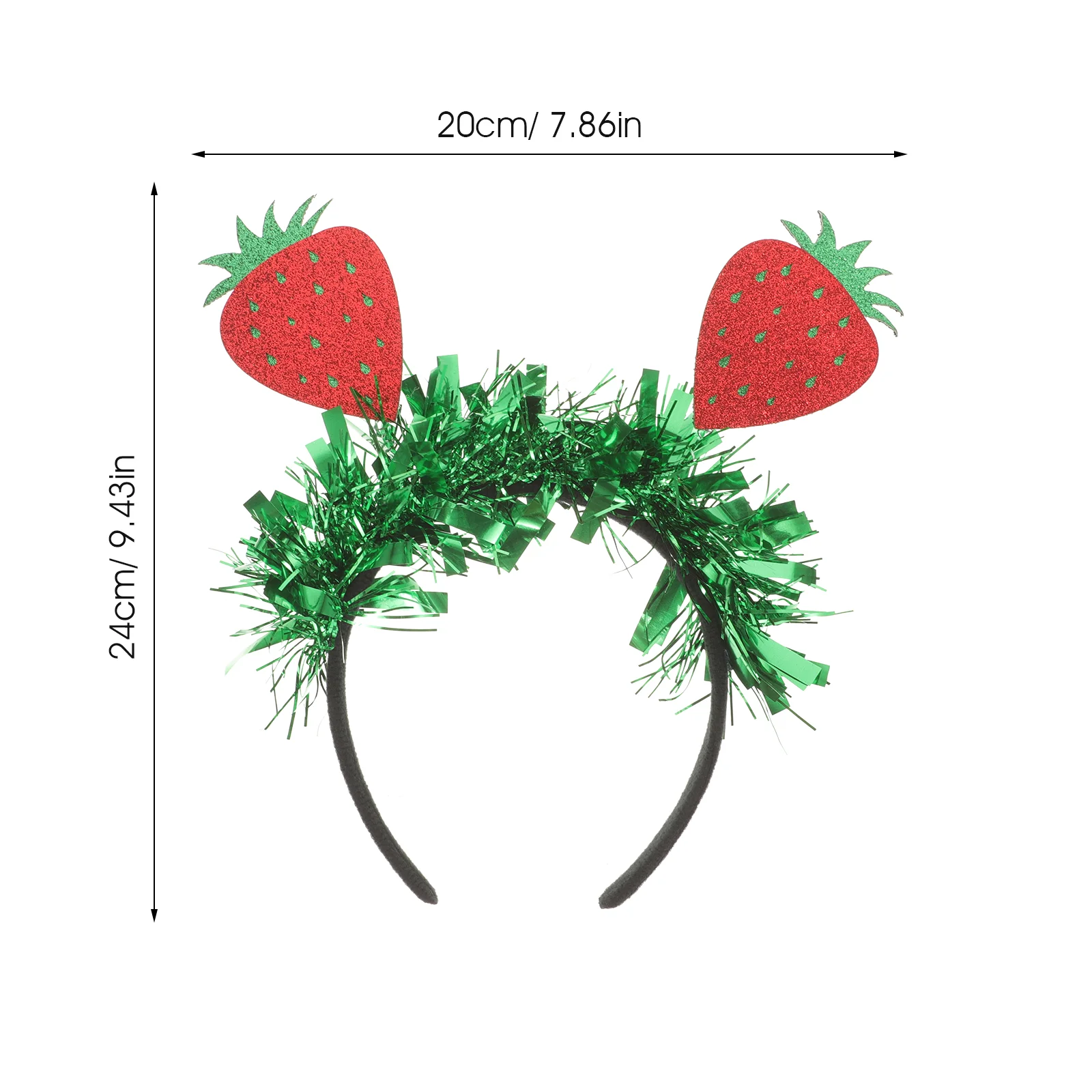 2 Pcs Strawberry Headband Party Headdress Pink Scarf Lollipop Hair Hoop Felt Cloth Decorative Miss Balm