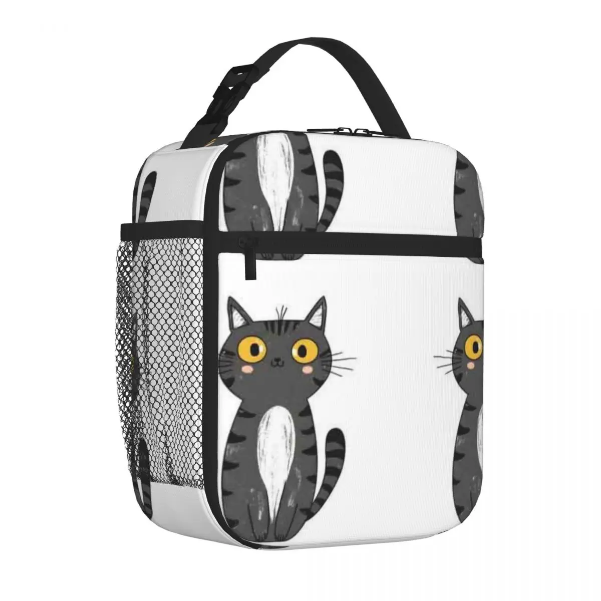 Bestselling Purrfectly Adorable Stitched Detail Reusable Lunch Bag Campus Lunch Picnic Lunch Bag