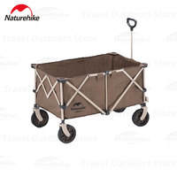 Naturehike Camping Portable Folding Cart Big Capacity 193L Luggage Trolley 80KG Bearing Adjustable Handle Shopping Wheelbarrow