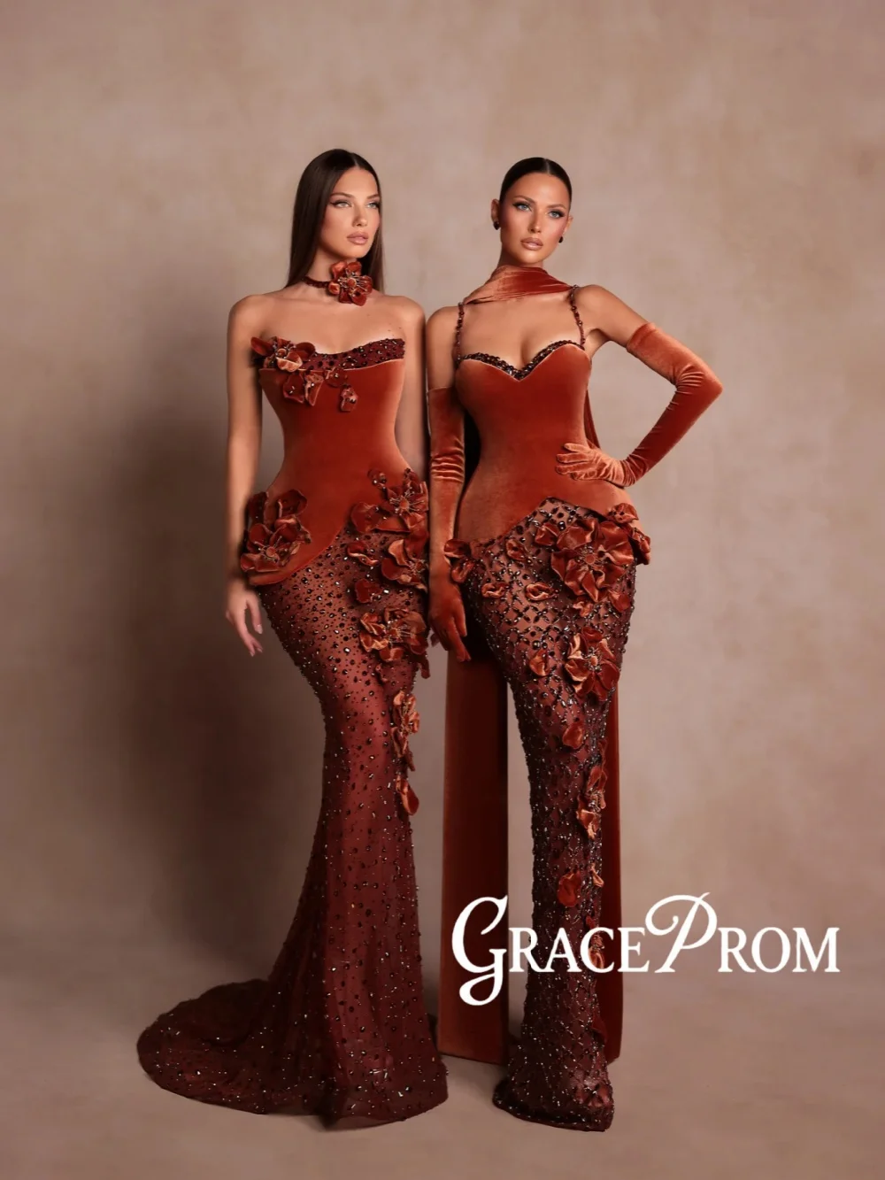 

Velvet Corset Opulent Crystal Evening Dress Without Gloves Sweetheart Neck Wedding Party Gown Customized Long Red Carpet Gowns