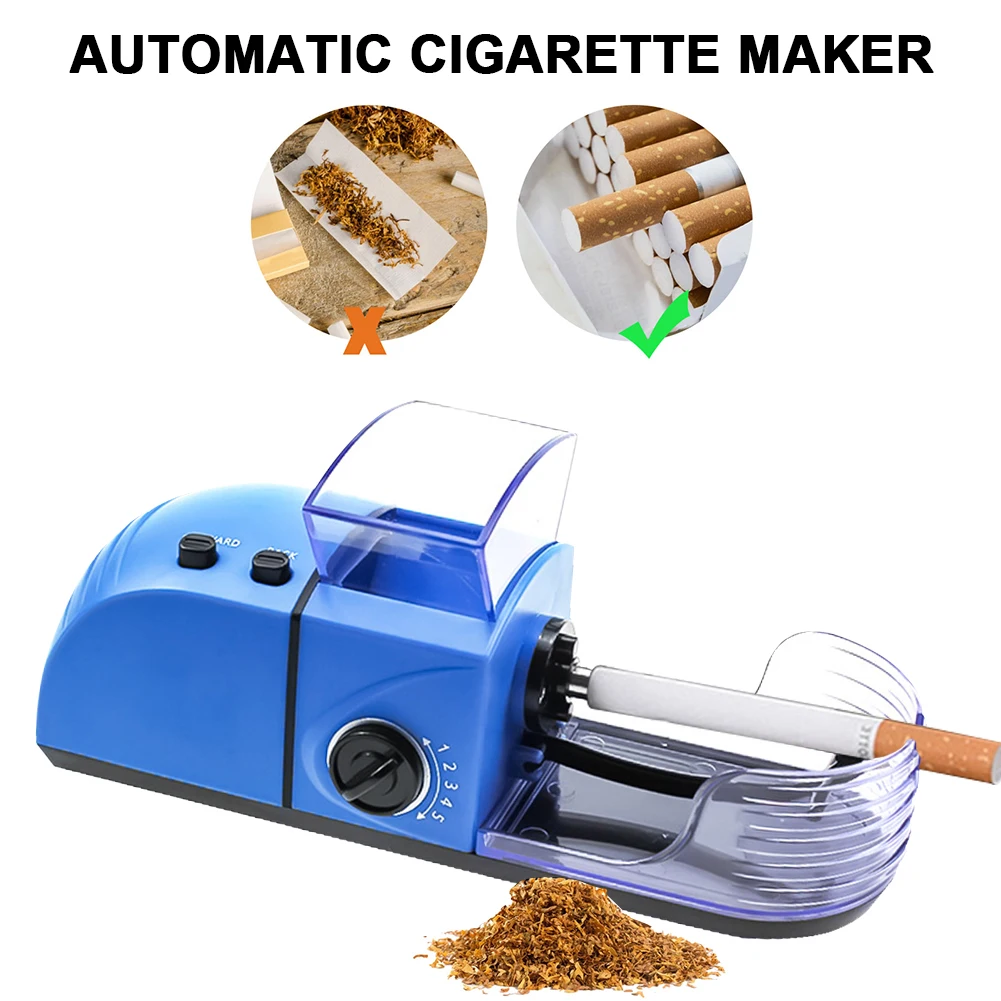 Adjustable Automatic Cigarette Rolling Machine Electric Tobacco Injector Maker Time-saving DIY Smoking Tool Accessories