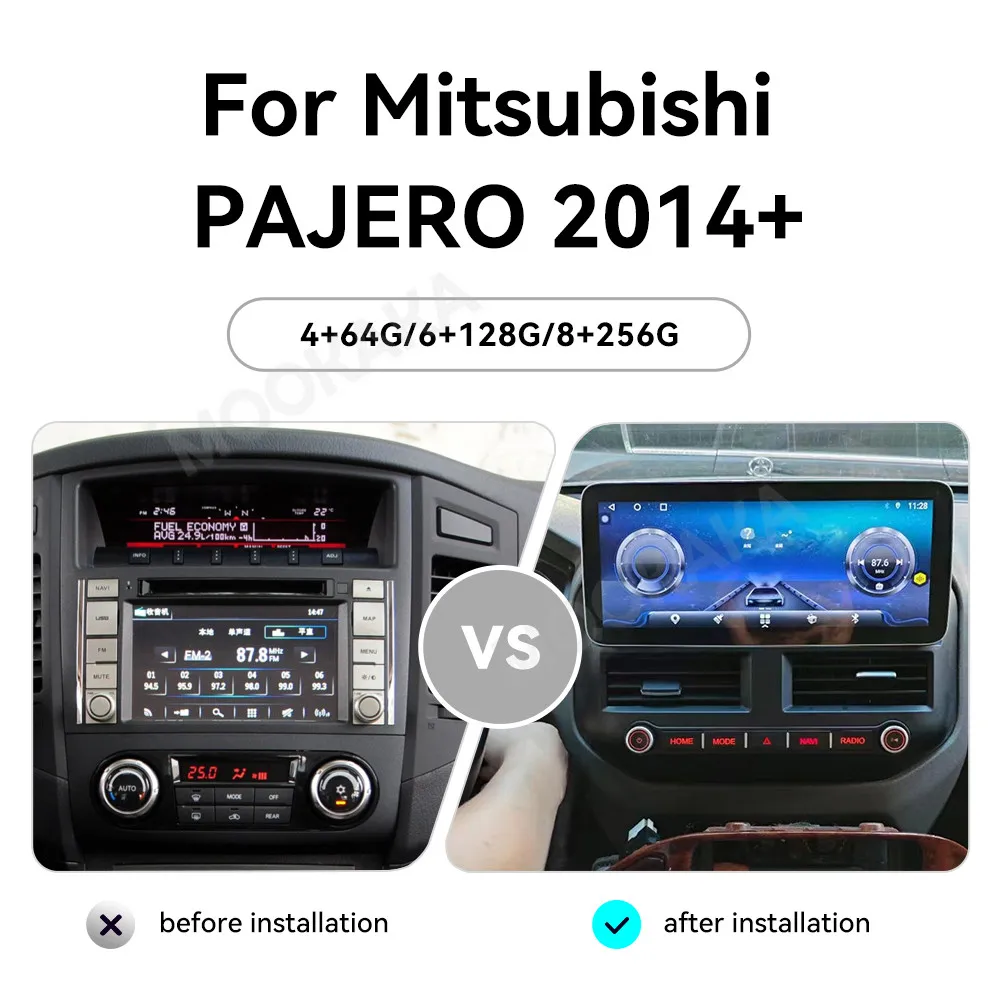 For Mitsubishi Pajero Sport 2014 - 2022 Android Car Radio Tesla Screen 2Din Stereo Receiver Autoradio Multimedia Player GPS Navi