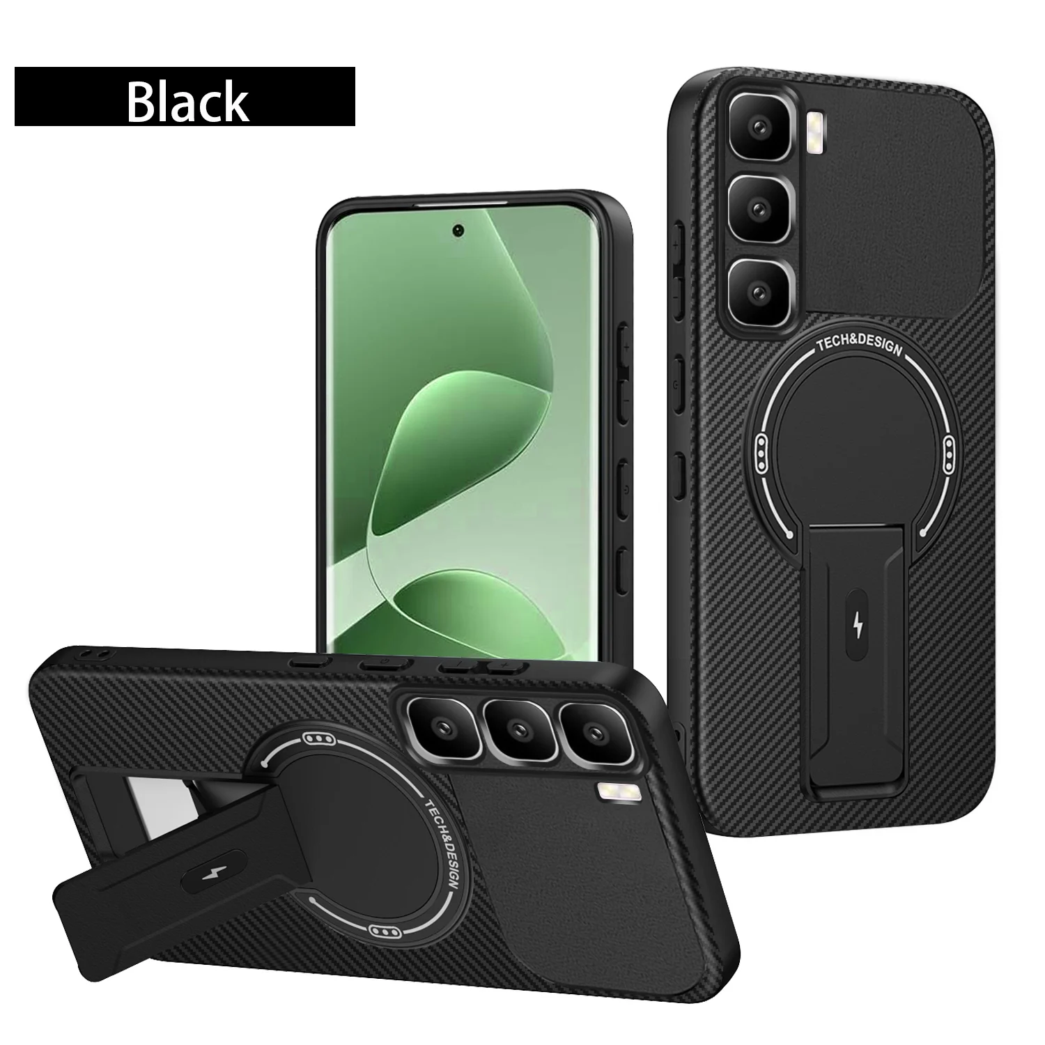 For Infinix Hot 60 Pro+ Case Infinix Hot 60 Phone Case Infinix Hot 60i Hot 60 Cover Magnetic Mounting Bracket Protect Back Cover