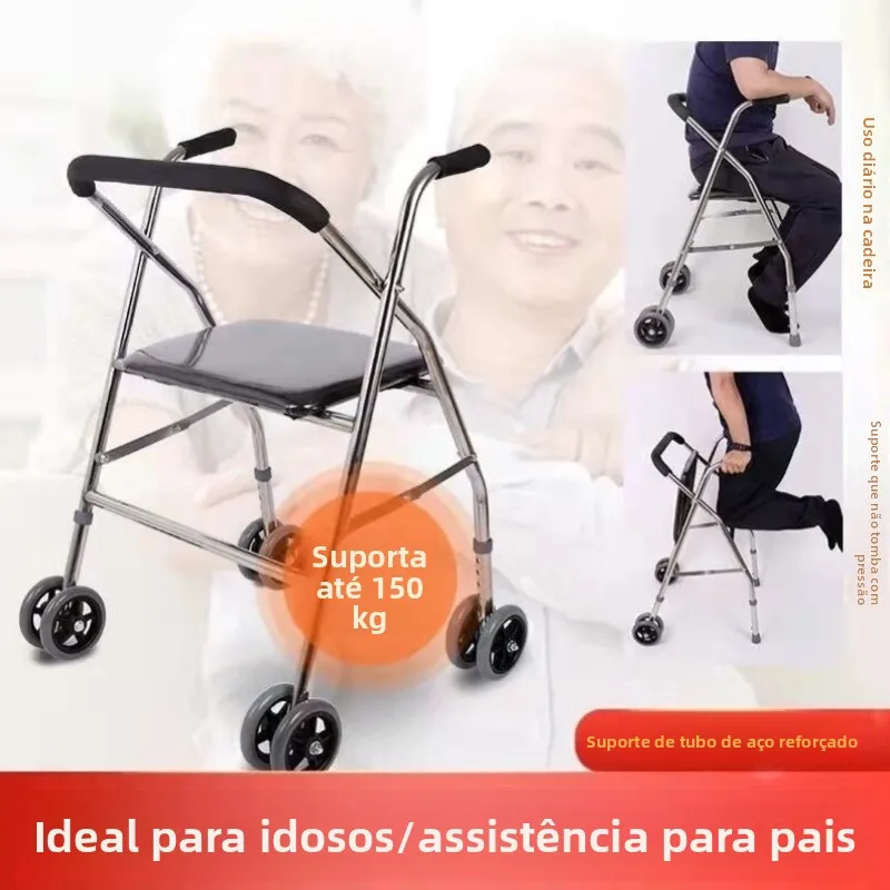 elderly-walking-car-leisure-assist-hand-push-cart-anti-fall-four-wheel-chair-hand-held-push-cart-stainless-steel-shopping-cart