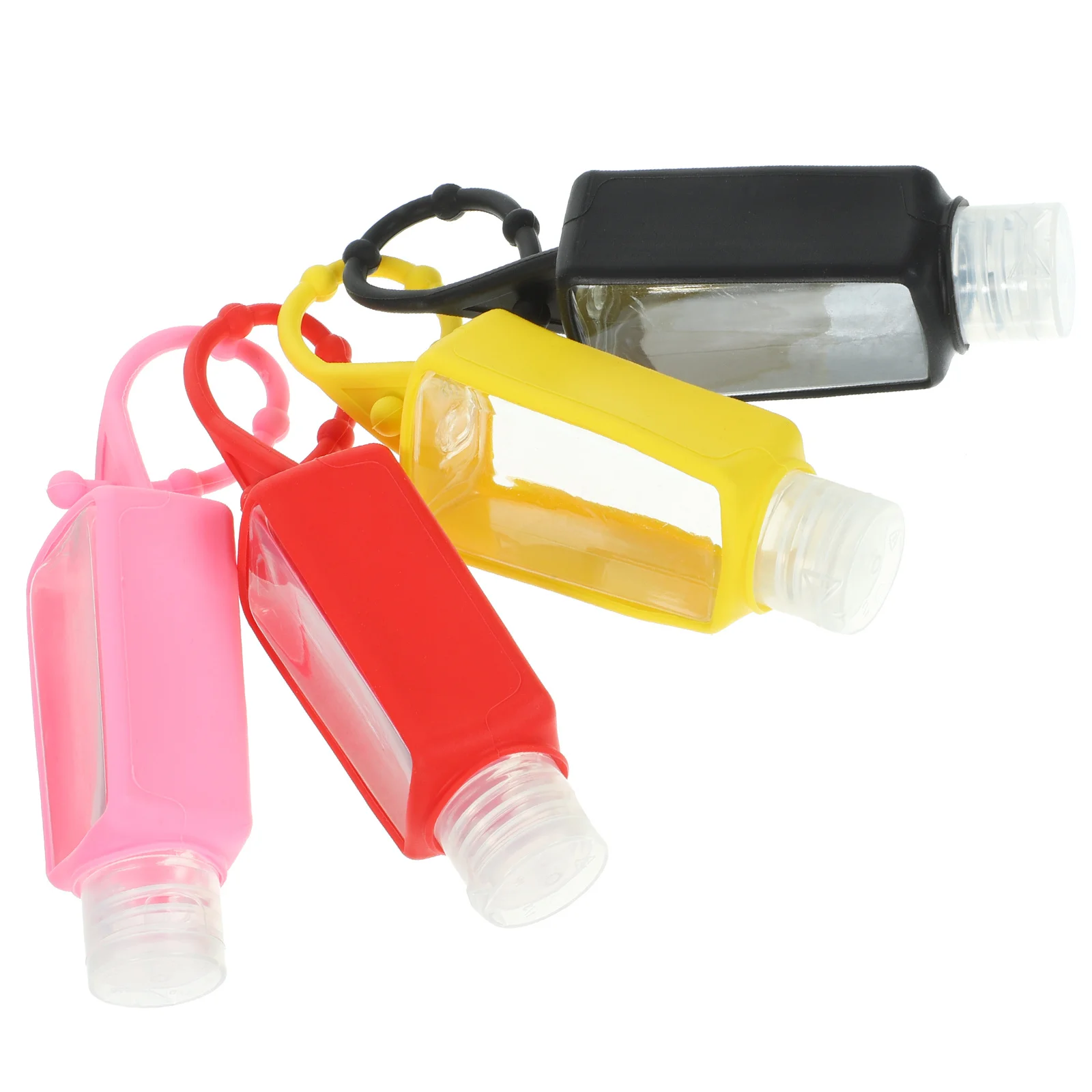 4Pcs Leak Proof Silicone Sleeve Hand Bottles Practical Portable Liquid Containers Travel Storage Durable Bottles