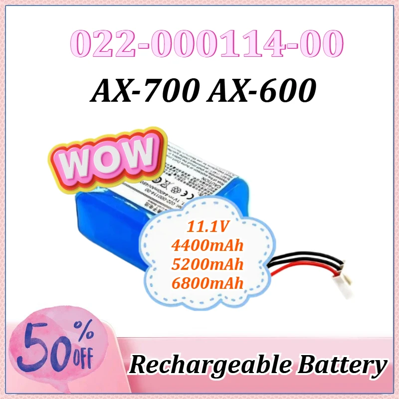 

11.1V 4400mAh 5200mAh 6800mAh for COMEN 022-000114-00 AX-700 Ax-600 Anesthesia Machine Rechargeable Battery