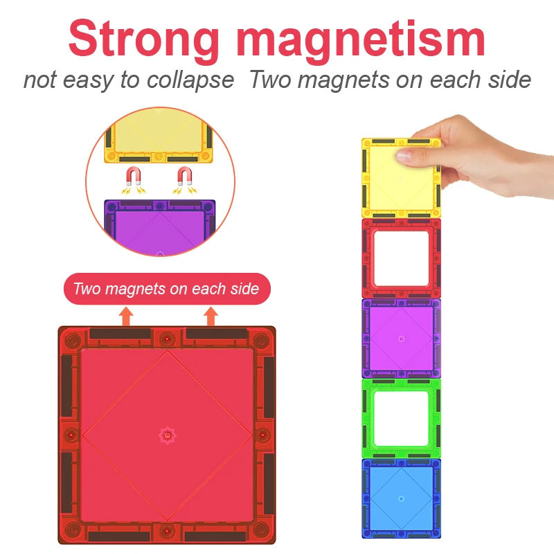 Blocos de construção magnéticos para crianças, Designer Educacional, Construtor Magnet Toys Set, DIY Criança Presente, Brinquedos Montessori, 28Pcs