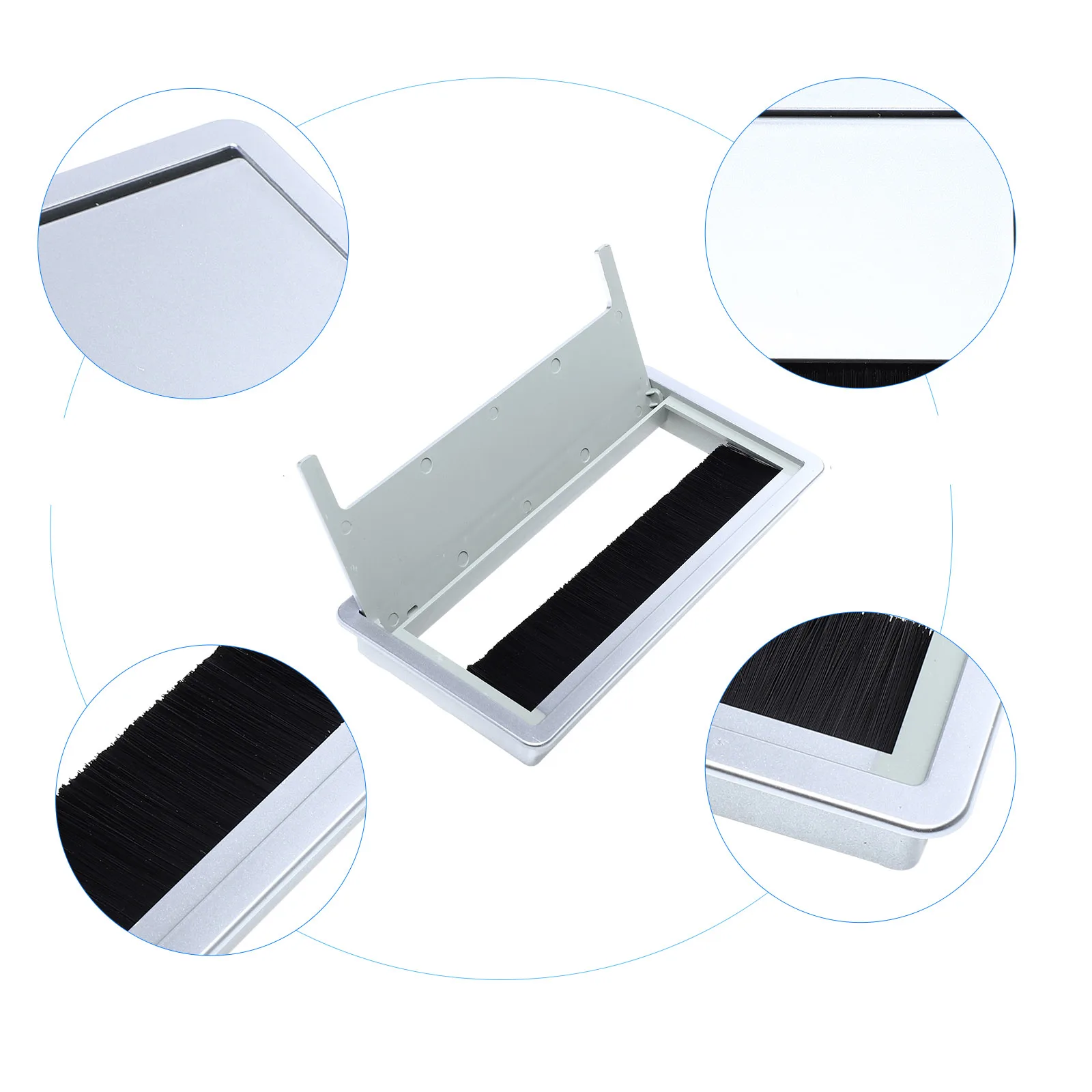 

2pcs Plastic Desk Grommets Cable Management Box Wire Organizer Hole Cover For Home Office Table Cord Control Tools