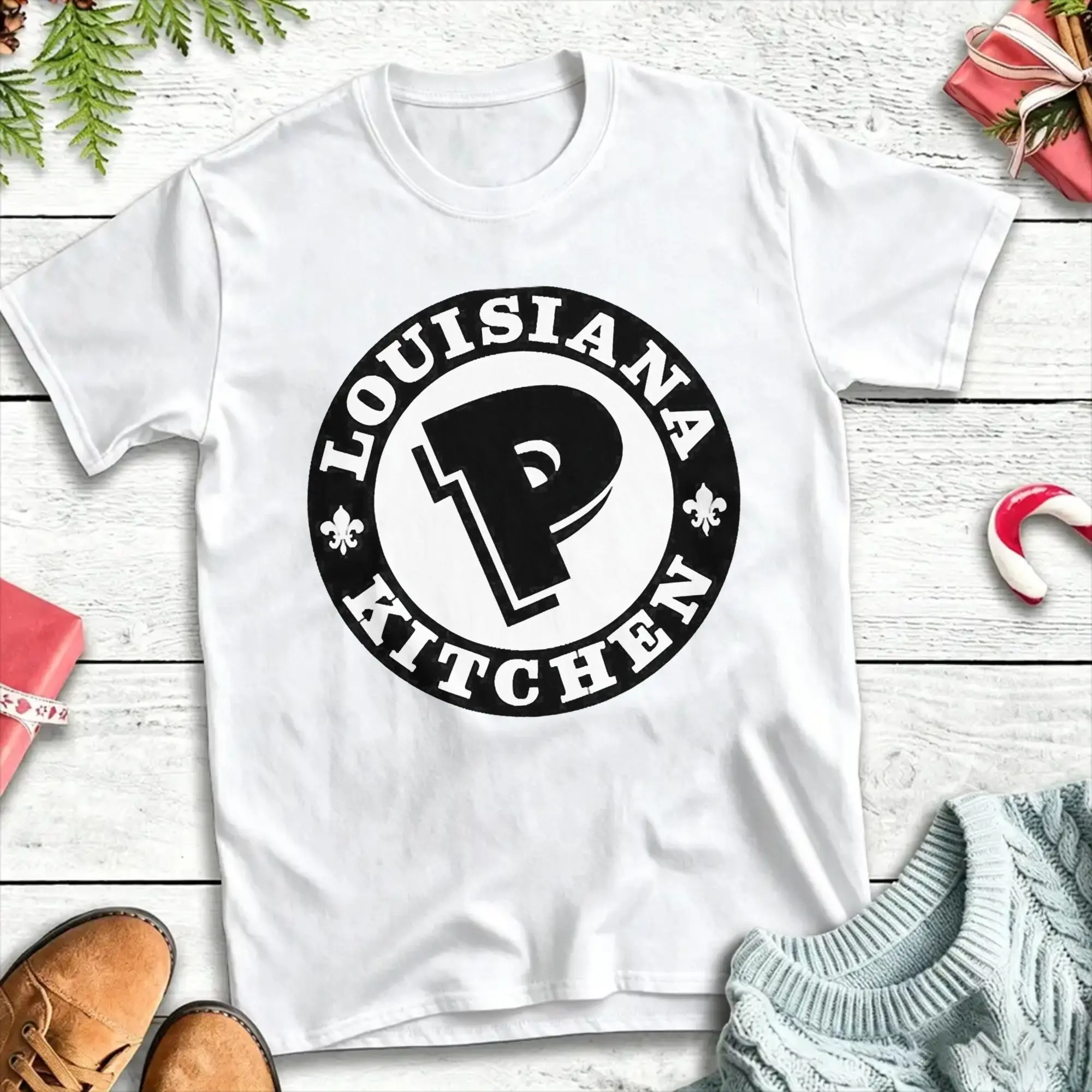 Man T-Shirt Kitchen Louisiana Popeyes Chicken T Shirts Harajuku  Summer Tee Shirt Streetwear Cotton Clothes Plus Size
