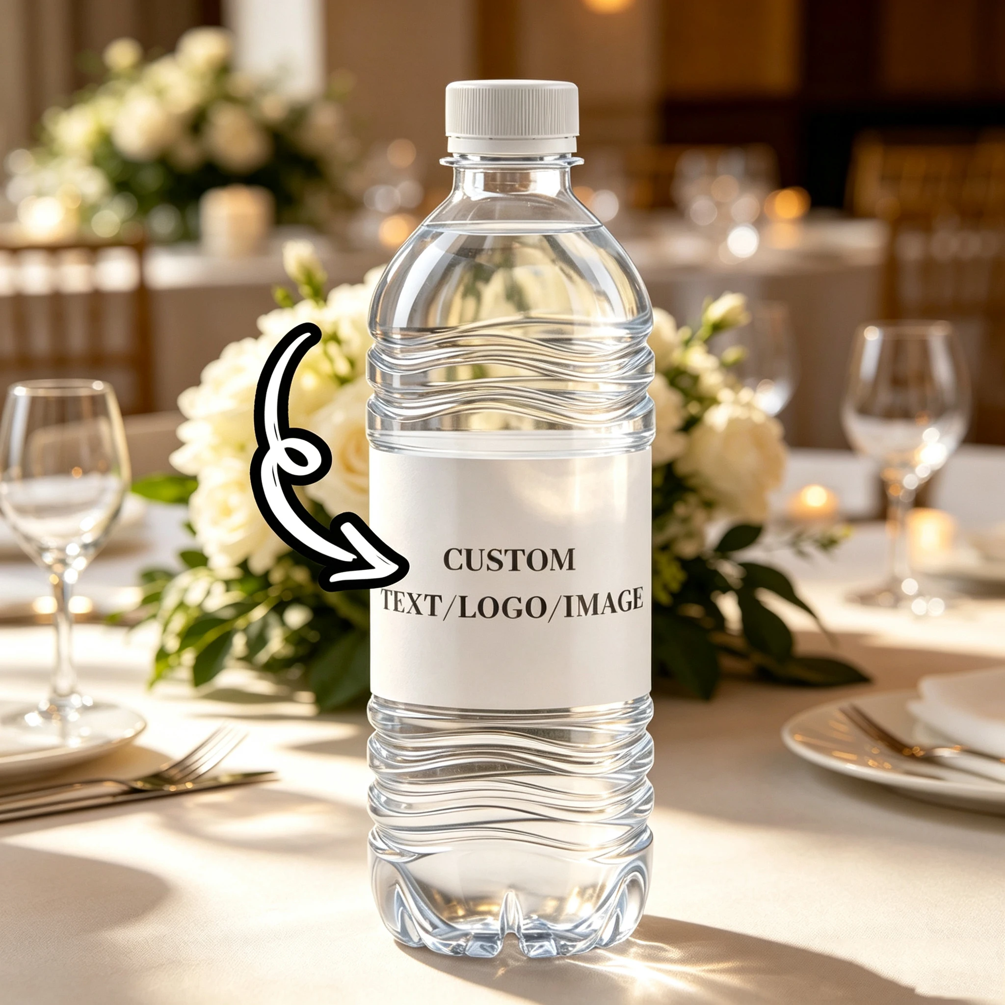 1‑60Pcs Custom Water Bottle Stickers, Personalized Text & Image Tags for Friends, Birthday Gift Accents, Party Favor Labels
