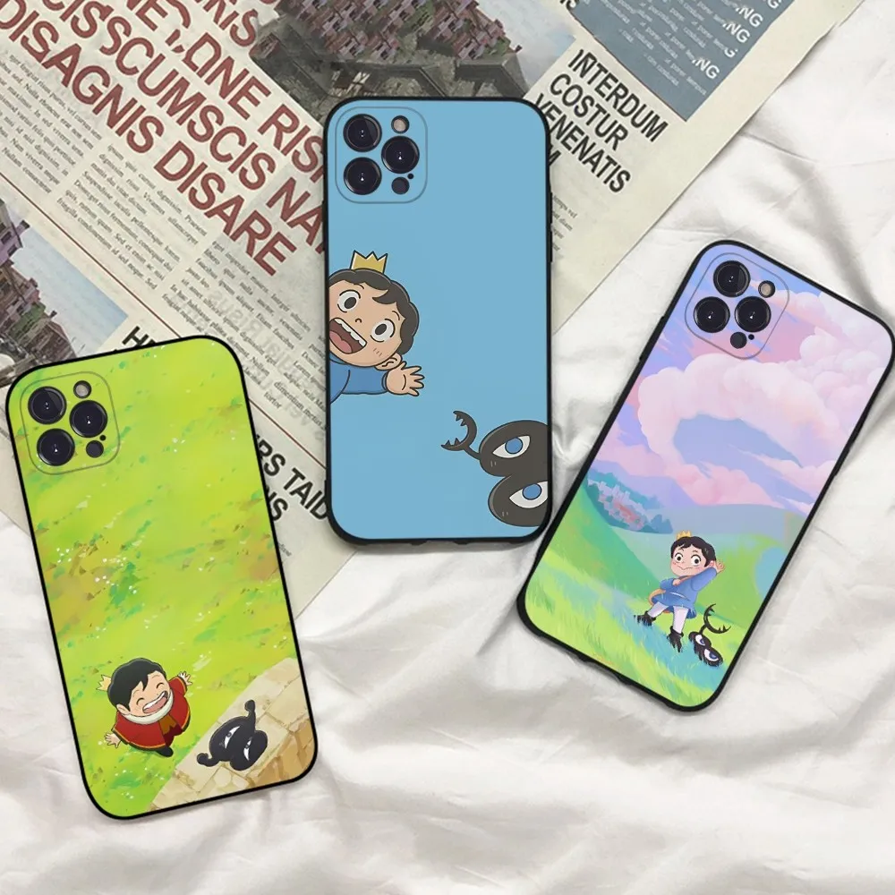 Bojji-Funda de teléfono con estampado de Anime para iPhone, carcasa con diseño de rey para iPhone 15, 14, 11, 12, 13, Mini Pro, XS Max, 6, 7, 8 Plus, X, XR, SE, 2020