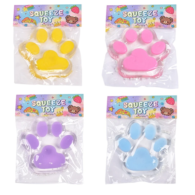 Süßes riesiges Katzenpfoten-Stressabbau-Geschenk, langsam sitzendes Quetschspielzeug mit Gelee-Gefühl, Dekompressions-Zappelspielzeug für Teenager und Erwachsene im Büro