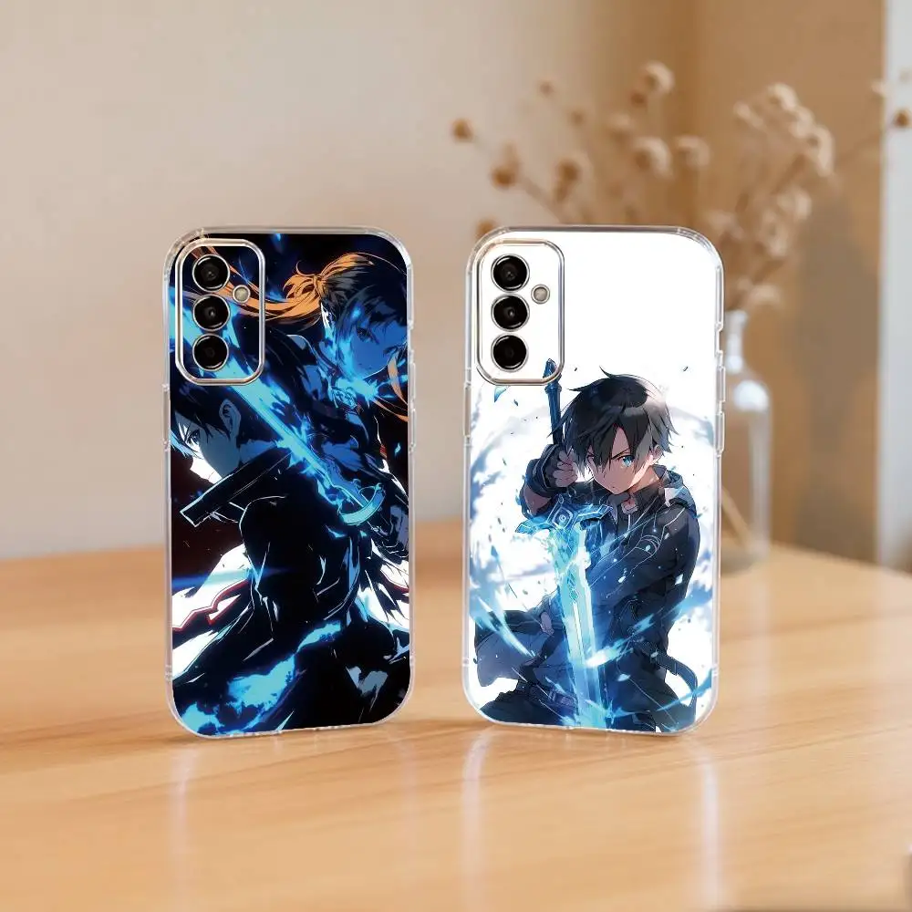 

Sword Art Online Kirito Phone Case Transparent Silicone Soft For SamsungA10,12,20,21S,30,31,40,50,51,52,70,71