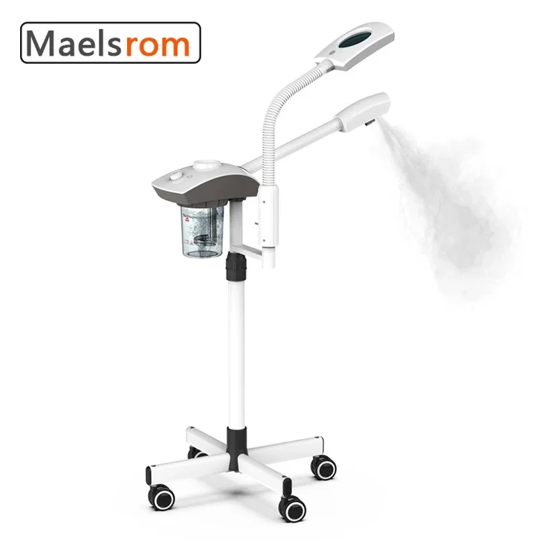 Professional Ozone Facial Spray Steamer Moistens Skin Cleans Pores Tightens Skin Facial Aromatherapy with Magnifying Glass