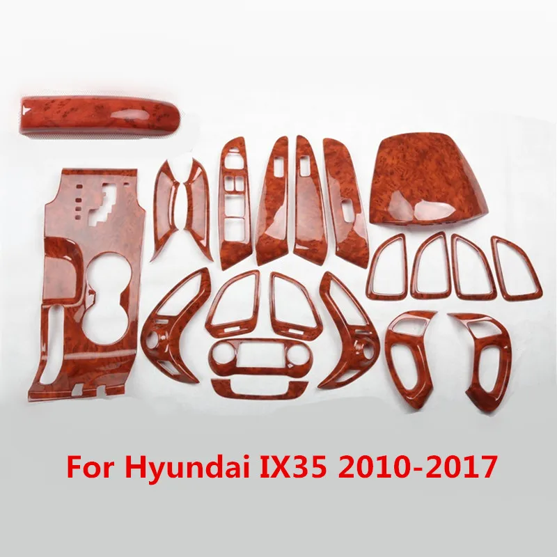 

Наклейка под дерево для центральной консоли Hyundai IX35 2010 2011 2012 2013 2014 2015 2016