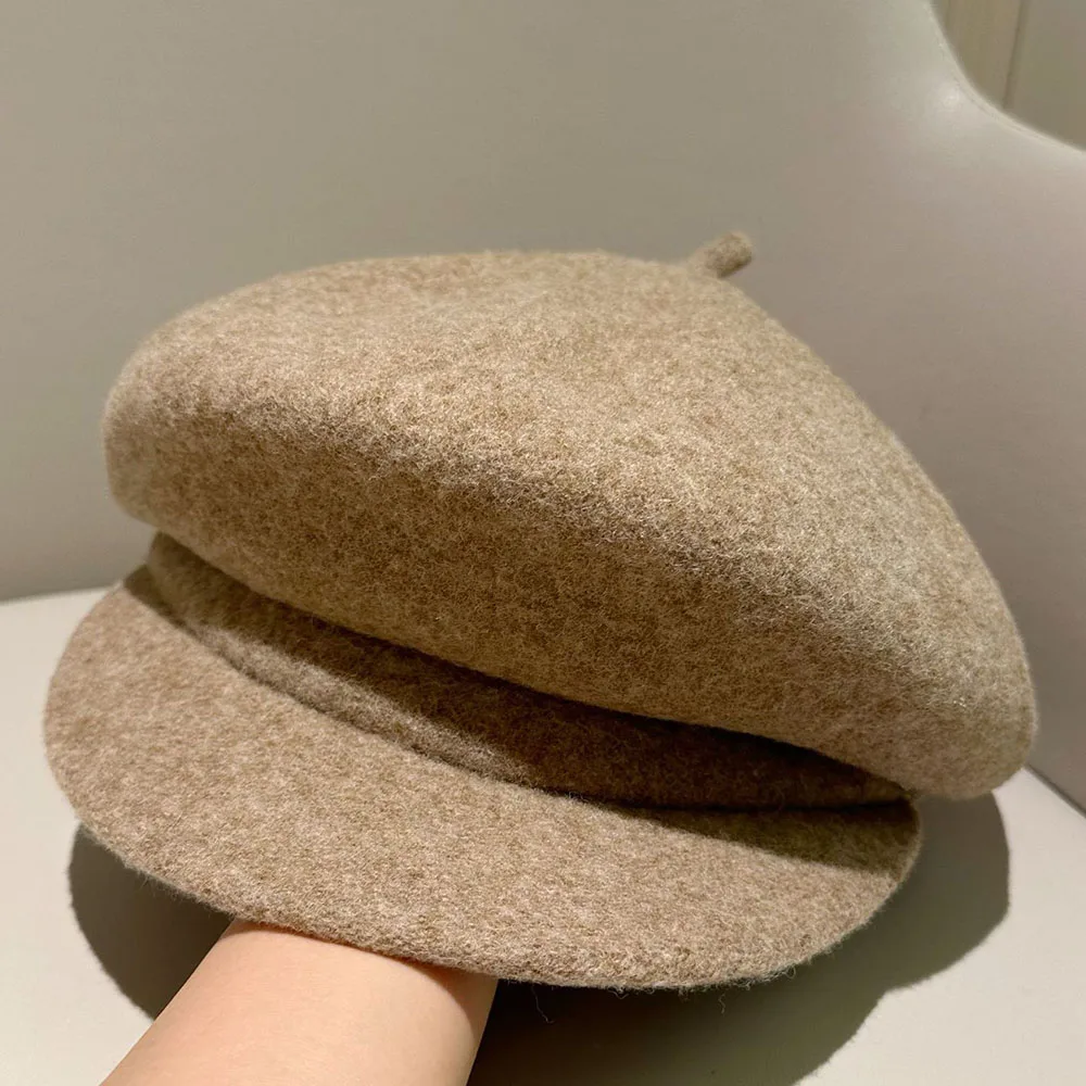 Women Wool Cap Warm Casquette Winter Hats Fashion Visor Hat Newsboy Cap Ladies Hat