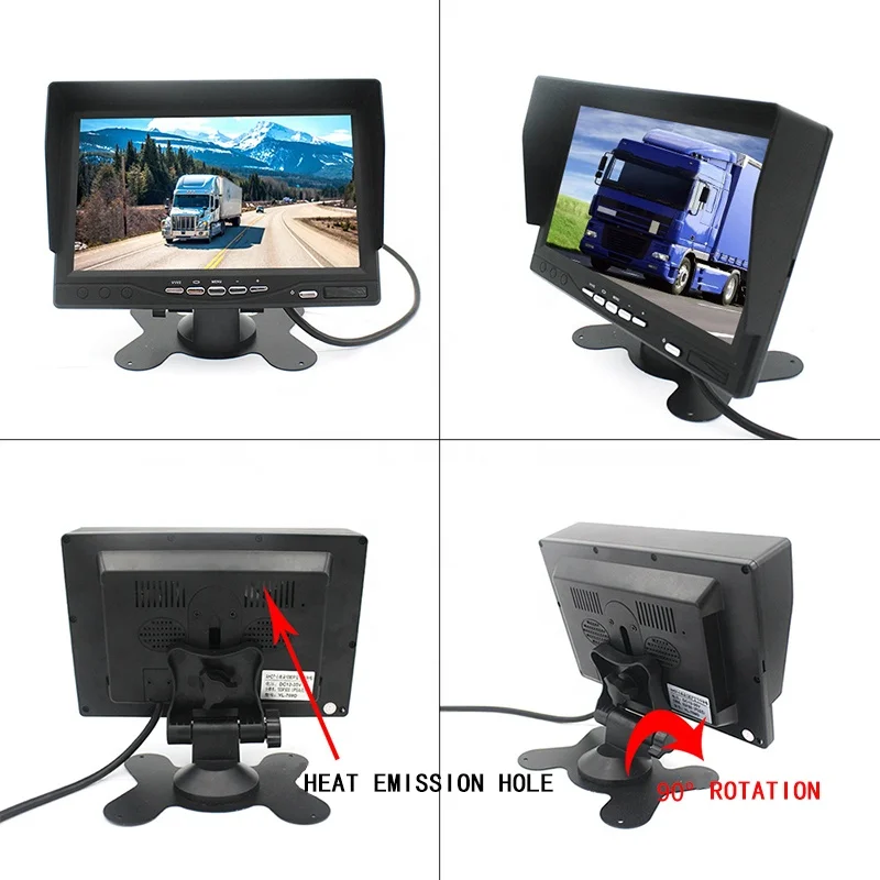 LaBu Official-Website 7inch AHD Car Screen Monitor Car Accessories Tools Truck Tarking System 12V to 24V Wireless Monitor