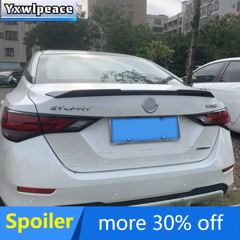 

For Nissan Sentra Sylphy Rear Spoiler 2020-2022 ABS Plastic Material Unpainted Color Rear Trunk Lip Spoiler Car Styling