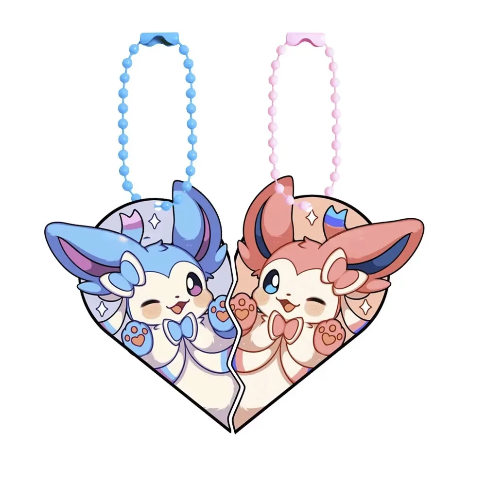 Pokemon Eevee Umbreon Espeon Sylveon Jolteon Flareon Akrylowe Breloki DIY Figurki Akcji Anime Klasyczne Kolekcja Gier Zabawka