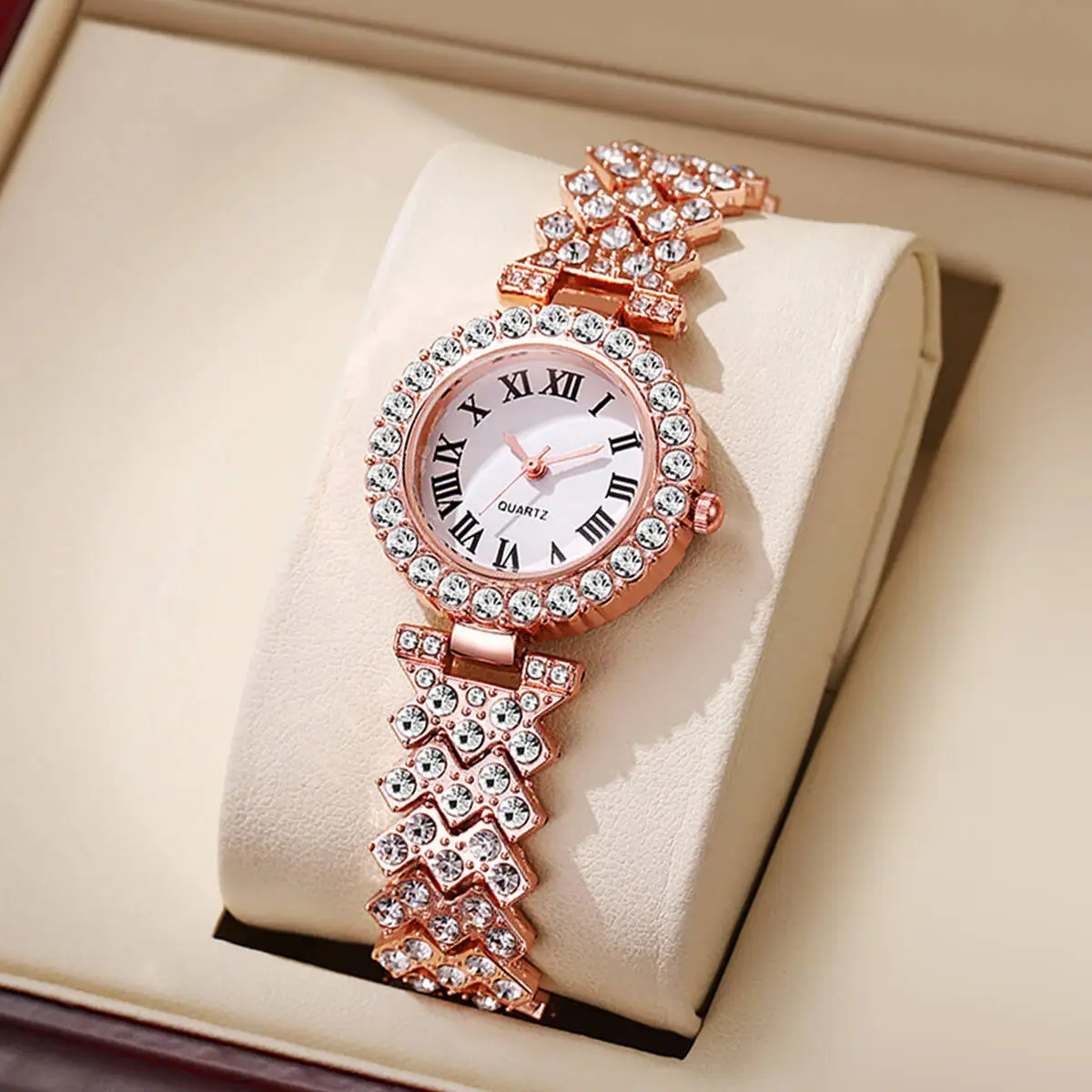 1/3 шт. роскошные женские часы со стразами, модные кварцевые часы с римским циферблатом для женщин, часы (без коробки)